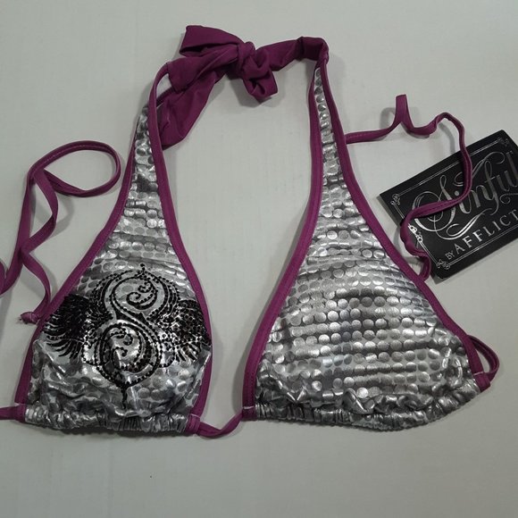 Affliction Sinful Legendary Metallic Bikini NWT - Picture 2 of 7